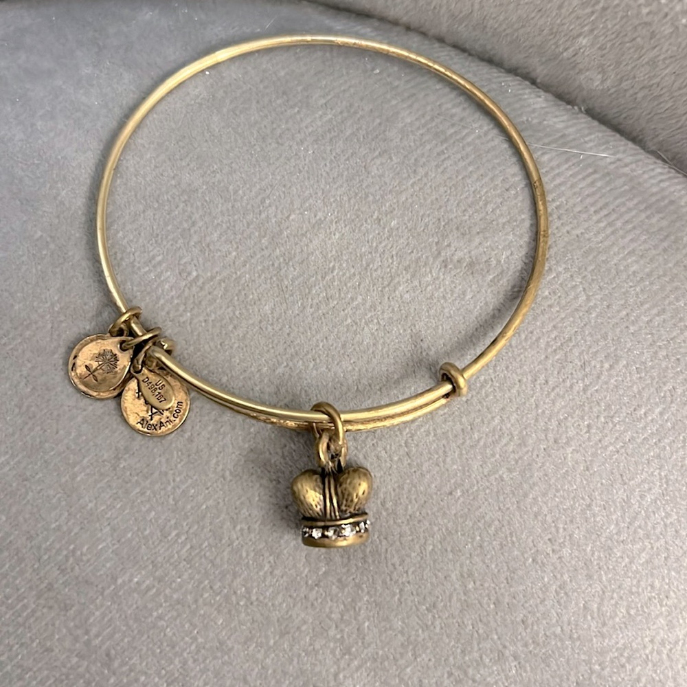 Alex and Ani Crown Bangle Gold